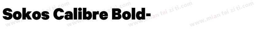 Sokos Calibre Bold字体转换